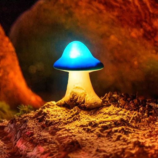 Glowing Mushroom On An Alter In Canyon Red Cliffs At Stable   A40b9ca369853dfc350ac026db6af855cba2cb8a 2000x2000.webp