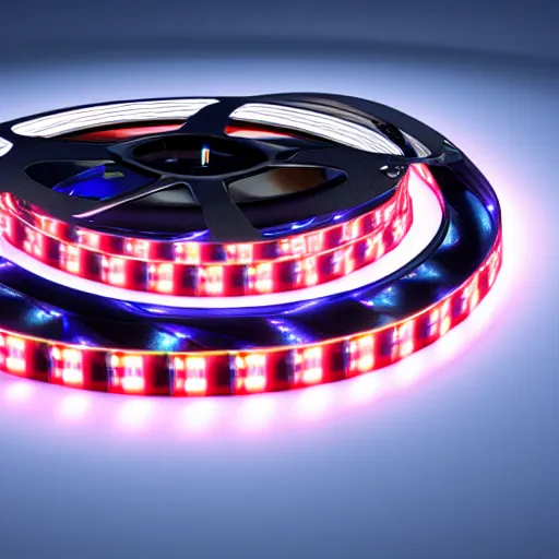 Image similar to rgb cob led tape, product render, 8 k, ledspace, ultraleds, unreal engine,