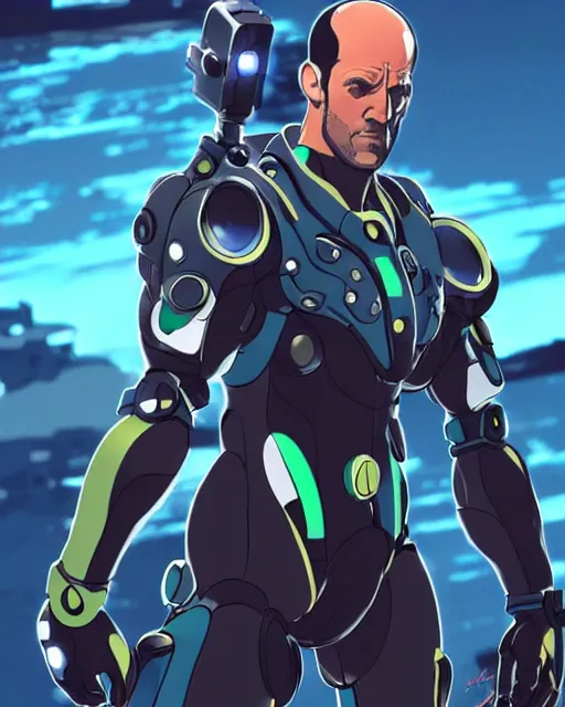 Prompt: action pose luigi in a expelled from paradise mech by ilya kuvshinov, jason statham body by krista sudmalis, fantasy character portrait, futuristic background by laurie greasley, ultra realistic, concept art, intricate details, elegent, digital painting, smooth, sharp focus, illustration, art by artgerm and greg rutkowski and alphonse mucha