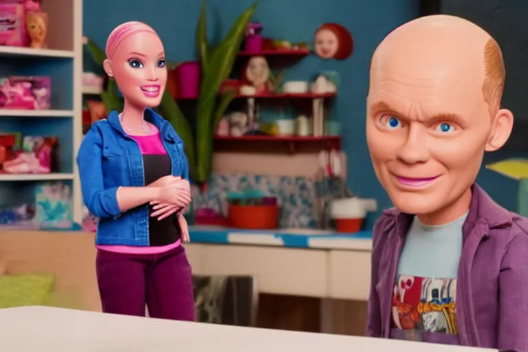 Image similar to still frame of bill burr in barbie, by Jaap Buitendijk