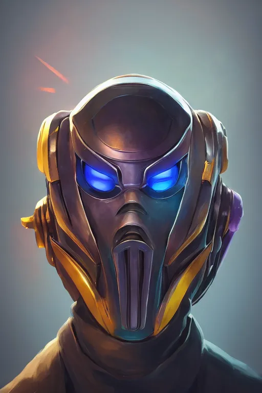 Image similar to epic mask helmet robot ninja portrait stylized as fornite style game design fanart by concept artist gervasio canda, behance hd by jesper ejsing, by rhads, makoto shinkai and lois van baarle, ilya kuvshinov, rossdraws global illumination radiating a glowing aura global illumination ray tracing hdr render in unreal engine 5