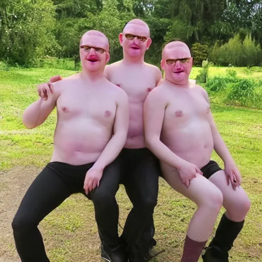 Prompt: the goodies as conjoined triplets