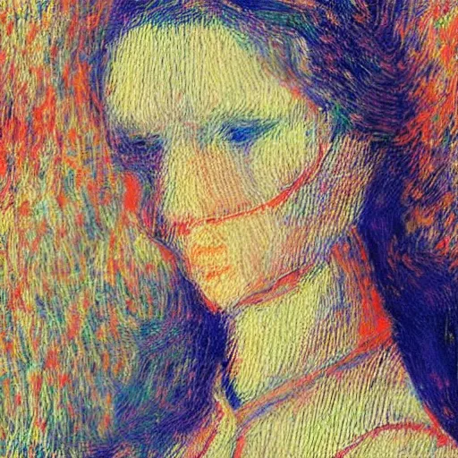 Prompt: AI reaches sentience, impressionist art