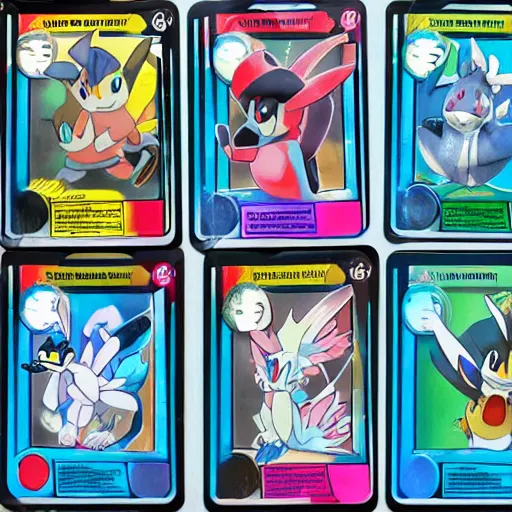 Image similar to pokemon cards with snooki, joe biden, nicki minaj, kim kardashian, osama bin laden, pokemon anime style, hd 8k image high detail, at target