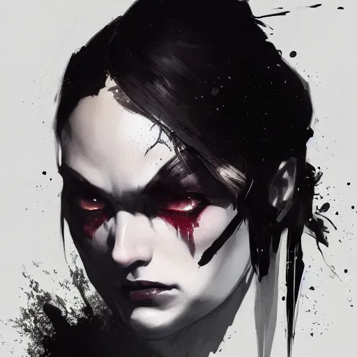 Image similar to portrait of Anna Millerstone as a Dark evil witch, dramatic lighting, illustration by Greg rutkowski, yoji shinkawa, 4k, digital art, concept art, trending on artstation