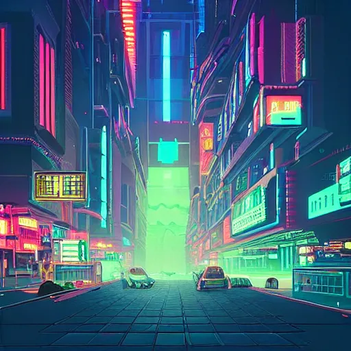 Prompt: pixel art cyberpunk city at night by beeple, neon lights, very detailed, flying cars, blade runner 2 0 4 9