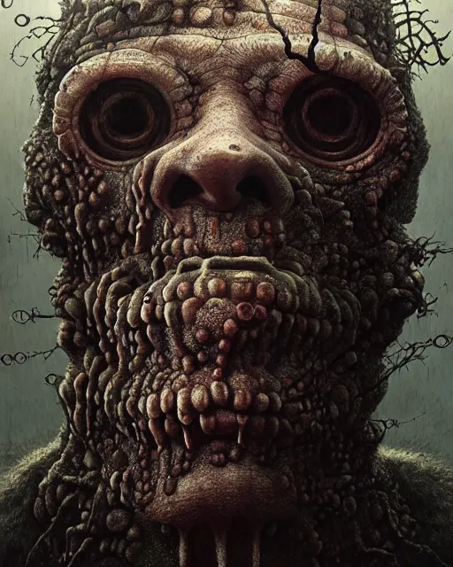 Prompt: frankenstein grotesque, trypophobia, ultra detailed, ultra realistic, adventure time, studio lighting, by beksinski, alejandro jodorowsky, giger, greg rutkowski, carne griffith trending on artstation, deviantart, photorealism