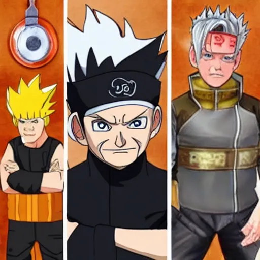 Image similar to Gordon Ramsay Naruto cosplay