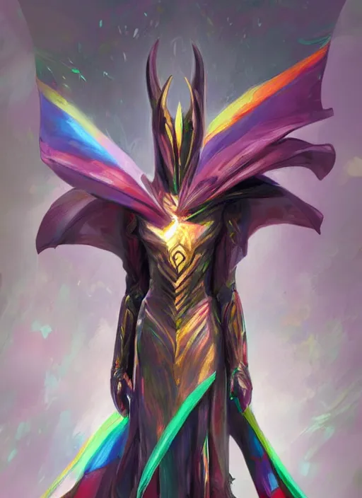 Prompt: sauron wearing a rainbow dress, elegant, digital painting, concept art, smooth, sharp focus, illustration, from starcraft by ruan jia and mandy jurgens and artgerm and william - adolphe bouguerea