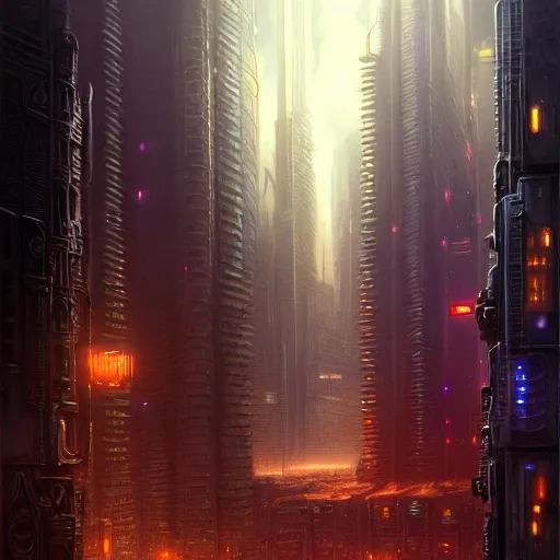 Prompt: wide angle shot of a cyberpunk city by night, intricate, elegant, highly detailed, centered, digital painting, artstation, concept art, smooth, sharp focus, illustration, artgerm, Tomasz Alen Kopera, Peter Mohrbacher, donato giancola, Joseph Christian Leyendecker, WLOP, Boris Vallejo