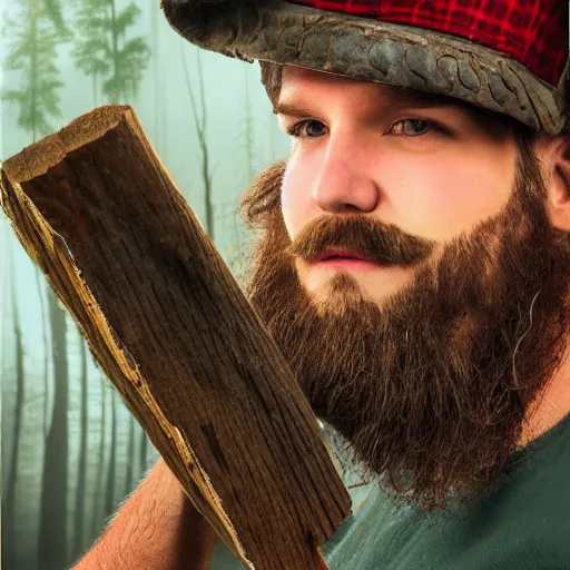 Prompt: Lumberjack Fantasies photo-realistic, highly detailed, sharp focus