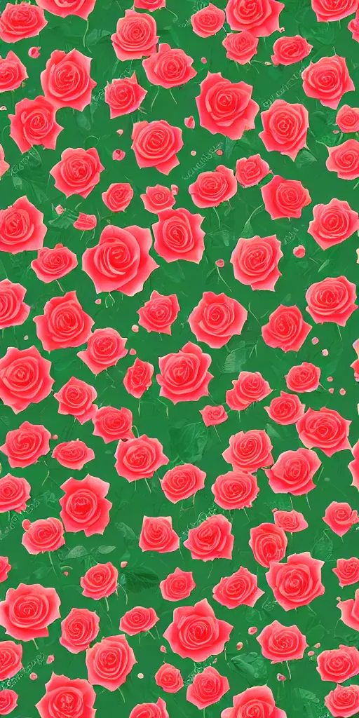 Image similar to seamless pattern of beautiful roses with leaves and throns, colourful, symmetrical, repeating 35mm photography