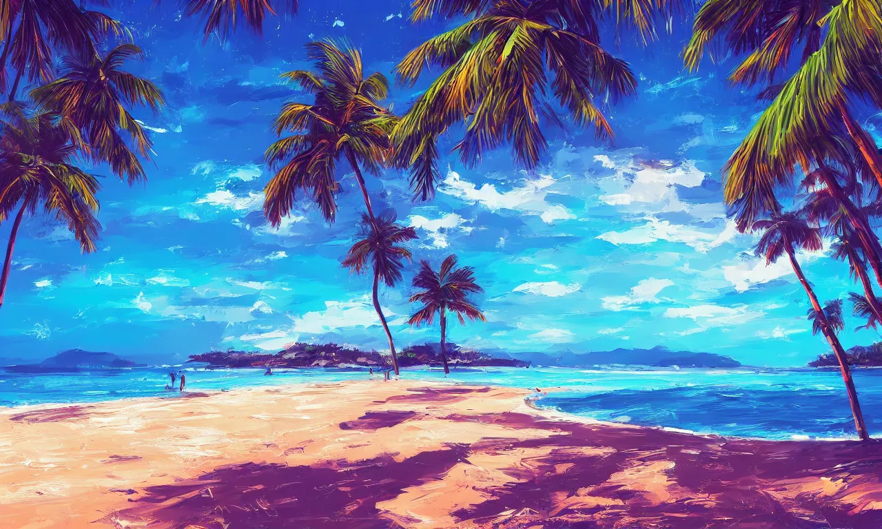 Image similar to paradise beach by alena aenami artworks in 4 k