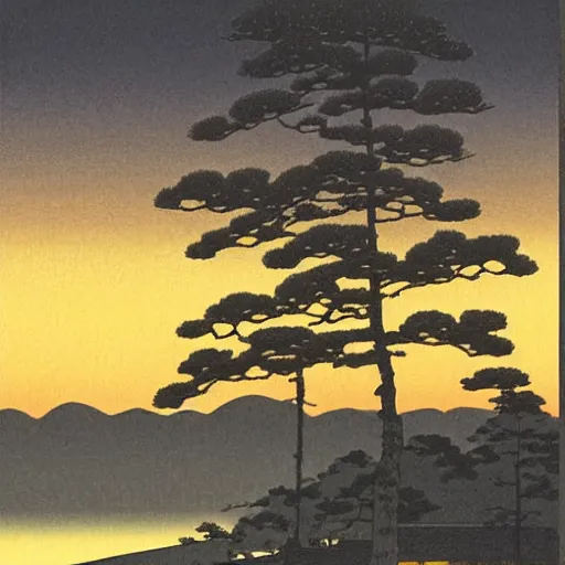 Prompt: the sunrise,UI,Kawase Hasui