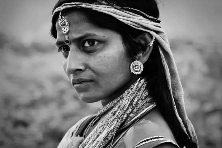 Image similar to an indian women, realistic, cinematic style, 35mm