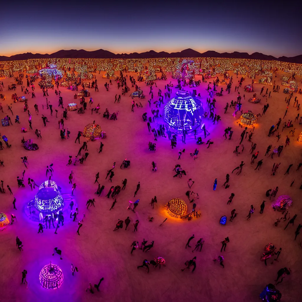 Image similar to dancefloor kismet, revellers, front left speaker, burningman, night, the australian desert, zaha hadid, xf iq 4, 1 5 0 mp, 5 0 mm, f 1. 4, iso 2 0 0, 1 / 1 6 0 s, dawn, golden ratio, rule of thirds