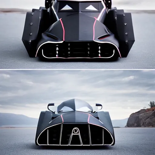Image similar to a car inspired by Darth Vader