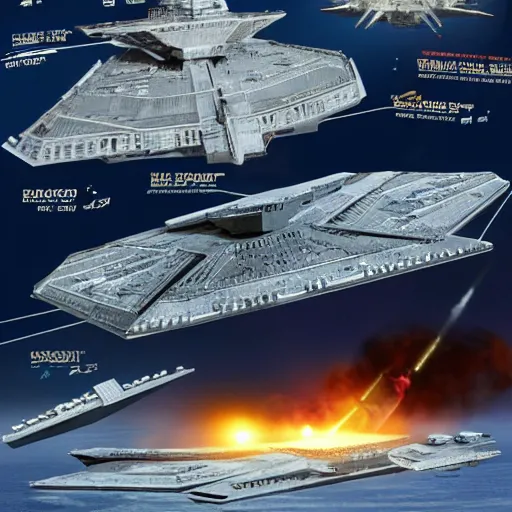 Image similar to star destroyer vs uss enterprise