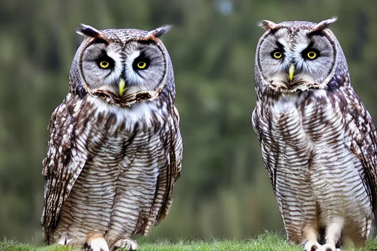 Image similar to wildlife photography of an Owl-bear by Emmanuel Lubezki