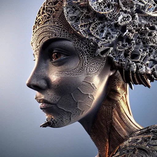 Image similar to the earth queen, 4 k, intricate detailed, jaw dropping, gorgeous, surreal, octane render