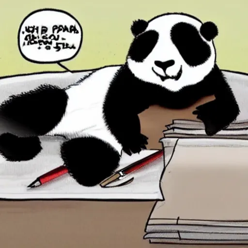 Prompt: panda as an attorney