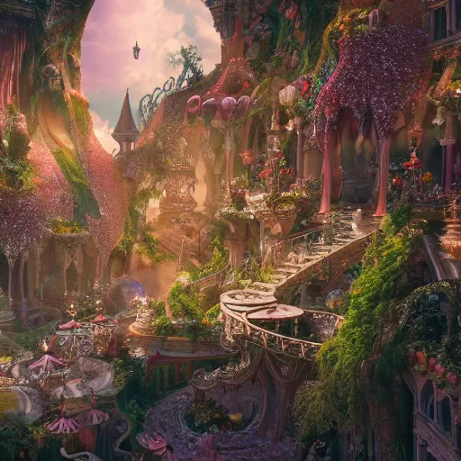 Prompt: fairyland, fairy tale, stunning, surrounding cinematic light, hyper detailed, ornate and intricate, 4 k cinematic octane render