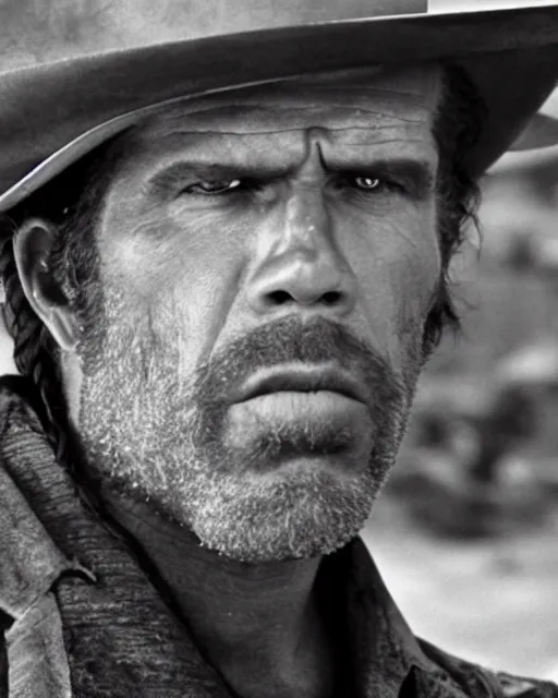 Image similar to film still close up shot of ron perlman in the movie a fistful of dollars. photographic, photography