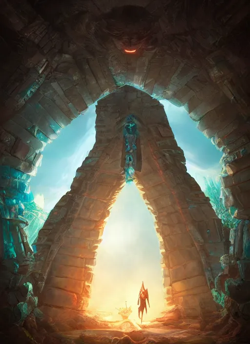 Image similar to An epic fantasy comic book style portrait painting of a laser Shipibo textile doorway to eternity, unreal 5, DAZ, hyperrealistic, octane render, cosplay, RPG portrait, dynamic lighting