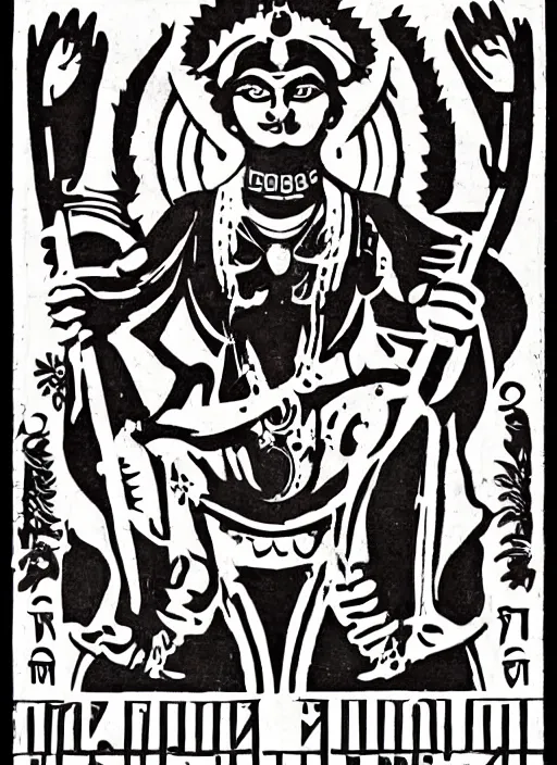 Image similar to kali - durga soviet union style