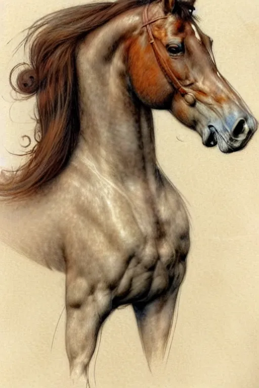 Image similar to (((((1950s horse . muted colors.))))) by Jean-Baptiste Monge !!!!!!!!!!!!!!!!!!!!!!!!!!!