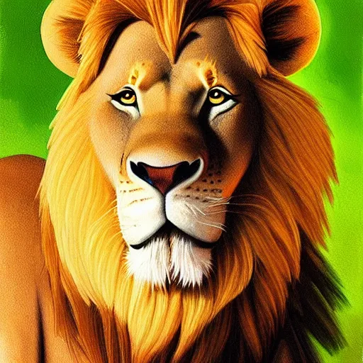 Image similar to a king lion, realistic painting, ultra detailed, cinematic, dynamic light