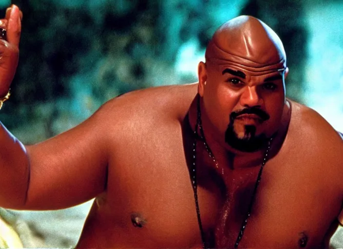 Image similar to film still of sinbad as kazaam in the movie kazaam 1 9 9 6