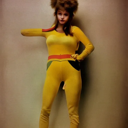Prompt: elegant athletic woman dressed up as pikachu, art photo by Annie Liebovitz and David Hamilton and Alphonse Mucha