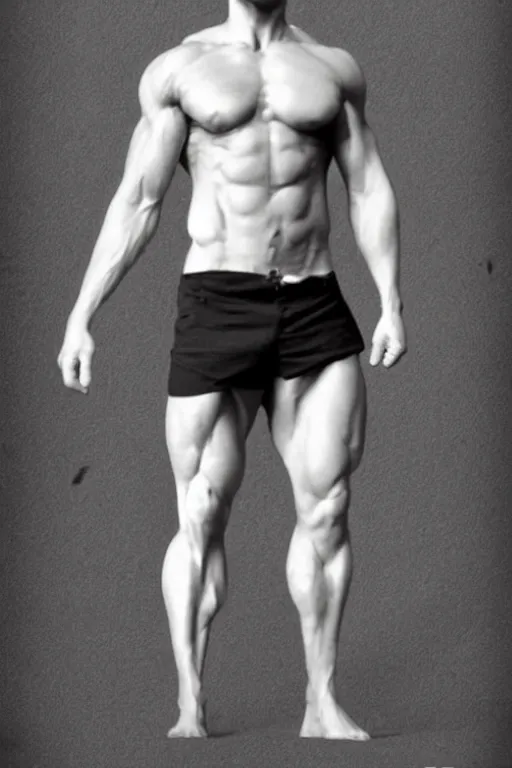 Image similar to Matthew Mercer is a jacked muscle builder gigachad, grayscale photography