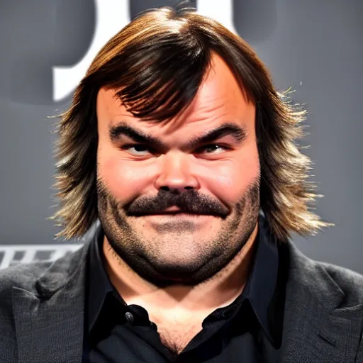 Prompt: Jack black as a Gigachad