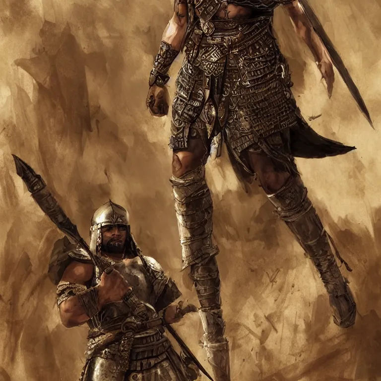 Prompt: concept art of a roman/egyptian mercenary in the style of high fantasy art in the style of dark fantasy art detailed realistic High Resolution HD 8k