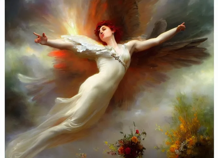 Image similar to death of an archangel in a deadly mist by vladimir volegov and alexander averin and delphin enjolras and daniel f. gerhartz