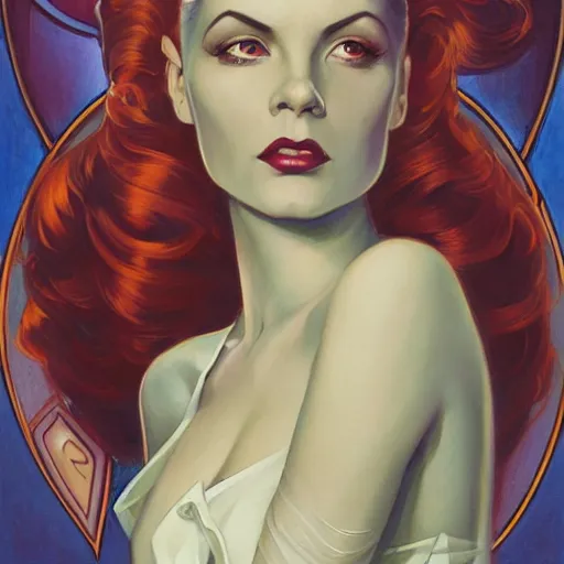 Image similar to a streamline moderne, ( art nouveau ), multi - racial portrait in the style of charlie bowater, and in the style of donato giancola, and in the style of charles dulac. intelligent, expressive eyes. symmetry, ultrasharp focus, dramatic lighting, semirealism, intricate symmetrical ultrafine background detail.