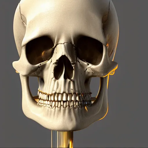 Image similar to human head skeleton mix by animal head skeleton,hyper realistic,cinematic composition,cinematic lighting,highly detailed,8k render