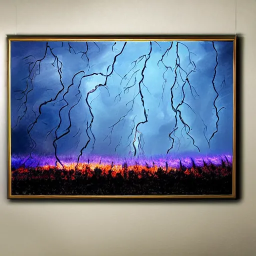 Image similar to burning vineyards in a thunderstorm, art station, ghost in the sky, detailed