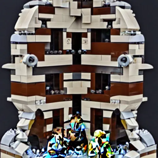 Image similar to lego set of baron harkonnen and paul atreides in dune