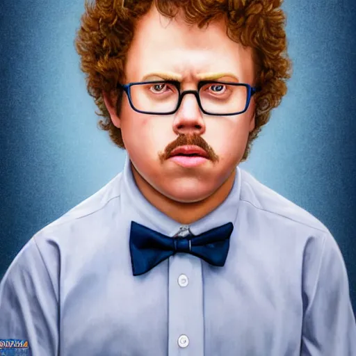 Image similar to photo portrait of the lovechild of napoleon dynamite and paul blart from new york, realistic, hyperrealistic, 8 k resolution, hd quality, very detailed, highly detailed, intricate details, real life, real world, trending on artstation, digital art, really realistic, very realistic, headshot, head in frame, stock image