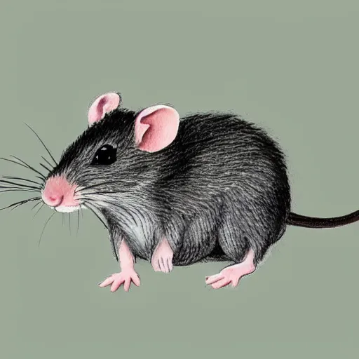 Image similar to a tiny cute rat drawn by a child