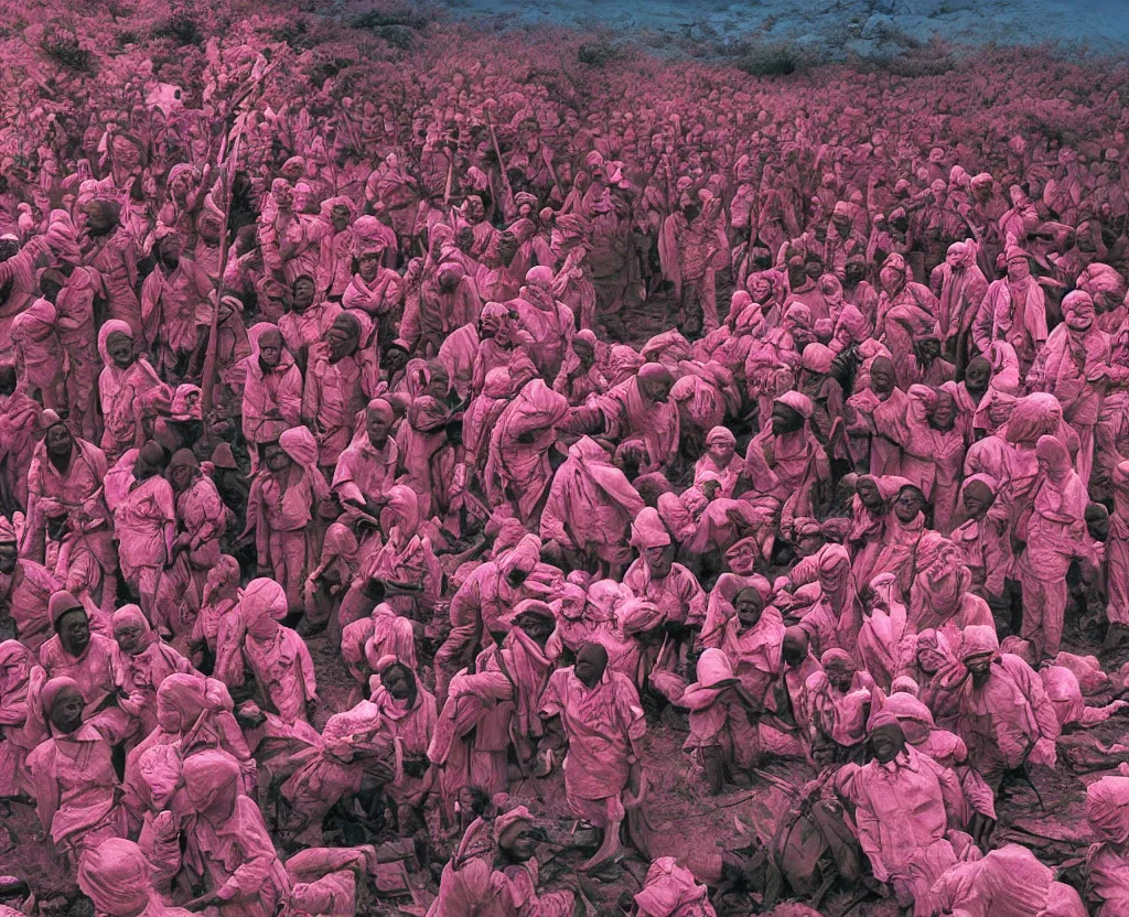 Image similar to colors by richard mosse