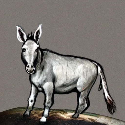 Image similar to donkey sitting on benjamin netanyahu picture, photorealistic, detailed, photograph