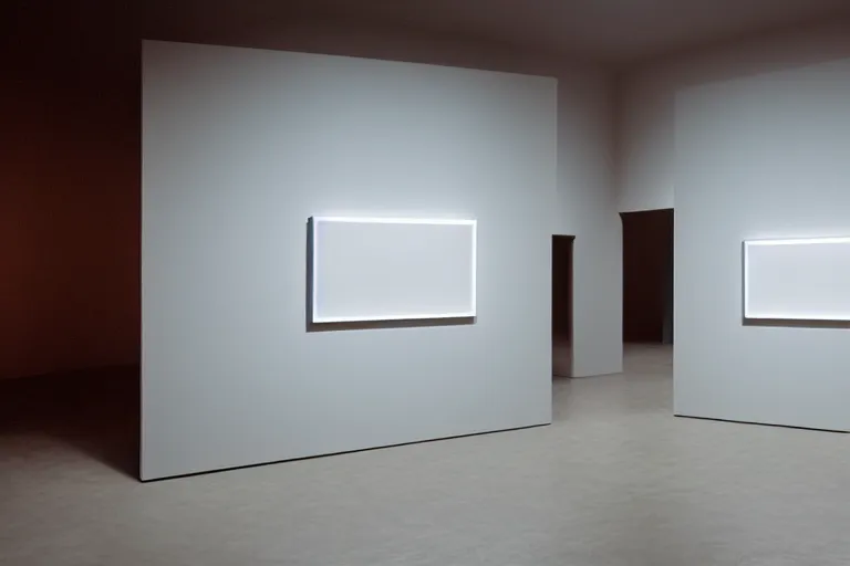 Image similar to minimalist James Turrell exhibition painting