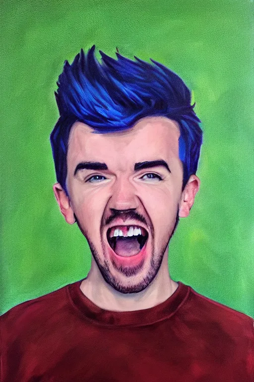 Prompt: Sean McLoughlin yelling extremely, Jacksepticeye, Irish Youtuber, solo portrait 🎨🖌️