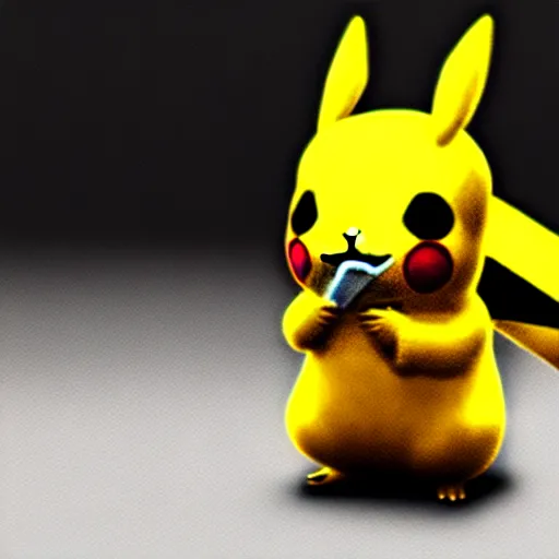 Image similar to pikachu smoking a joint, unreal engine 5