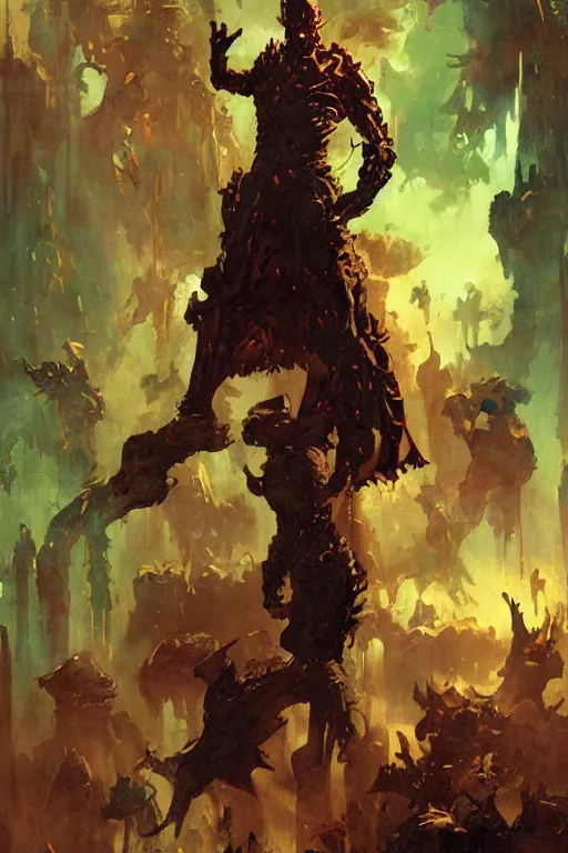 Prompt: pulp scifi fantasy illustration full body portrait marvel's demon, by norman rockwell, jack kirby, bergey, craig mullins, ruan jia, jeremy mann, tom lovell, 5 0 s, astounding stories, amazing, fantasy, other worlds