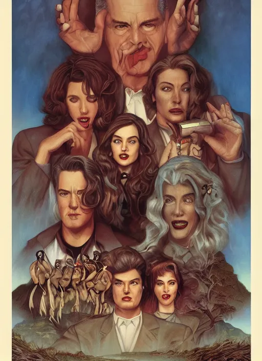 Image similar to twin peaks poster art, the spirit thats the physical manifestation embodiment of the concept of kopfkino, old retro pulp, by michael whelan, rossetti bouguereau, artgerm, nostalgic, old fashioned